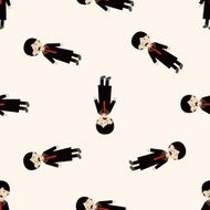 mafia cartoon seamless pattern background N37