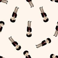 mafia cartoon seamless pattern background N39