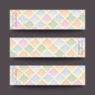Set of banner templates with abstract background N34