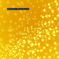 Abstract polygonal sphere with glow Futuristic style card Vector illustration