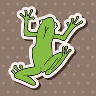 animal frog cartoon theme elements N16