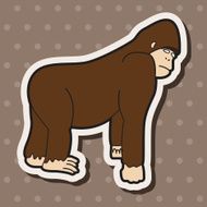 animal gorilla cartoon theme elements N4