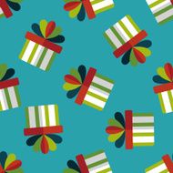 Gift flat icon eps10 seamless pattern background N15