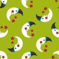 moon&amp;star flat icon eps10 seamless pattern background N3