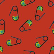 Safety pin flat icon eps 10 seamless pattern background N4