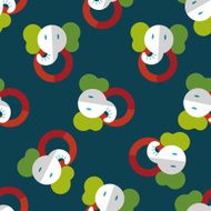 elephant toy flat icon eps10 seamless pattern background N4