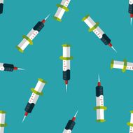 syringe flat icon seamless pattern background N2