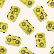 radio cartoon seamless pattern background N68