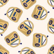 radio cartoon seamless pattern background N70