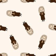 judge cartoon seamless pattern background N2