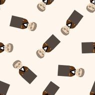 judge cartoon seamless pattern background N5