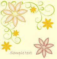 colored floral background N3