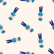 policeman cartoon seamless pattern background N10