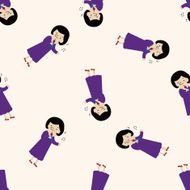 singer cartoon seamless pattern background N2