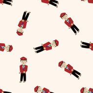 Train captain cartoon seamless pattern background