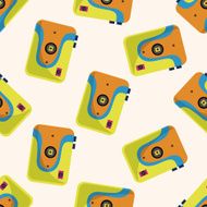 camera cartoon seamless pattern background N70