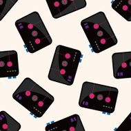 camera cartoon seamless pattern background N71