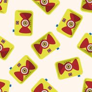 camera cartoon seamless pattern background N74