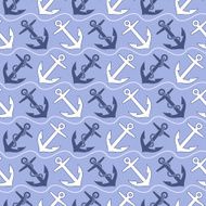 Seamless wallpaper pattern with anchor icons