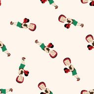 boxer cartoon seamless pattern background N47