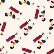 boxer cartoon seamless pattern background N49