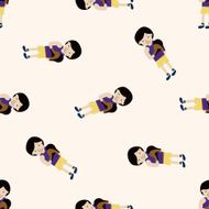 boxer cartoon seamless pattern background N51