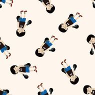boxer cartoon seamless pattern background N54