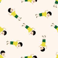 basketball player cartoon seamless pattern background N56