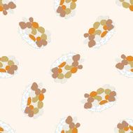 Japanese food cartoon seamless pattern background N13