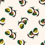 Japanese food sushi cartoon seamless pattern background N9
