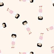 nurse cartoon seamless pattern background N13