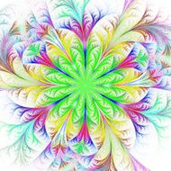 Beautiful multicolored fractal flower Collection - frosty pattern N2