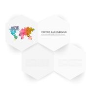 Vector abstract color 3d hexagonal N33