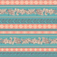 Tribal Mexican vintage ethnic seamless pattern N55