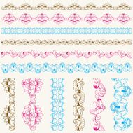 Calligraphic lace brush set N7