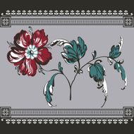 Floral background with abstract fancy flower