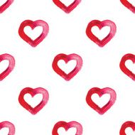 Watercolor hand drawn heart N6