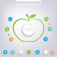 Modern infographic network template with place for your text N8