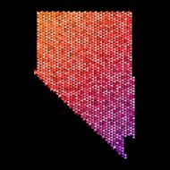 Nevada Map Triangle Pattern Orange