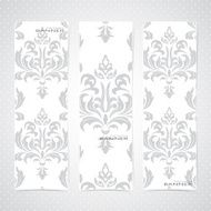 Collection vertical banners in the style of Baroque Modern Vector