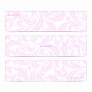 Collection horizontal banners in the style of Baroque Modern Vector N2