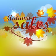Autumn vector background with sale theme