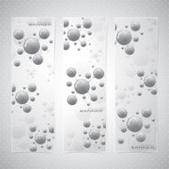 Collection vertical banner design Molecule and Communication background Vector illustration