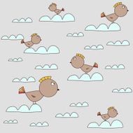 Birds on the cloud