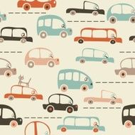 seamless cartoon cars pattern