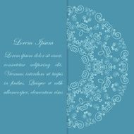 Blue card design with ornate pattern N2