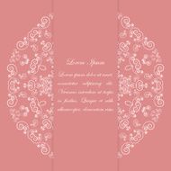 Pink card design with ornate pattern N2