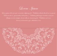 Pink card design with ornate pattern N4