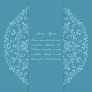 Blue card design with ornate pattern N3