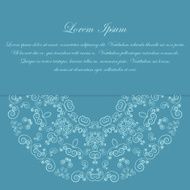 Blue card design with ornate pattern N4